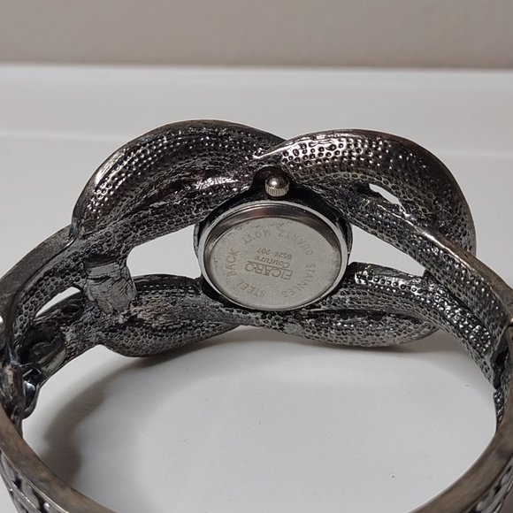 Analog Figaro Watch With Blue Plastic Stones - Picture 8 of 11